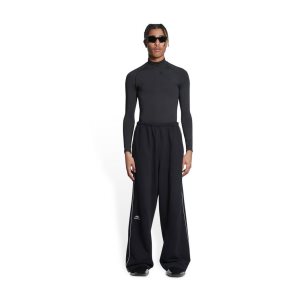 Men's Balenciaga 3b Sports Icon Tracksuit Pants Black | 2506XEAIO