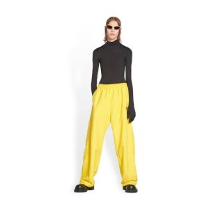 Men's Balenciaga 3b Sports Icon Tracksuit Pants Yellow | 5781DROUE