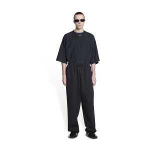 Men's Balenciaga Baggy Jogging Pants Black | 1893ZTVUA