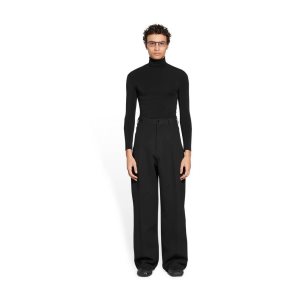 Men's Balenciaga Baggy Tailored Pants Black | 2937BZNPT