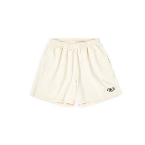 Men's Balenciaga Bb Paris Icon Sweat Shorts Pants Cream | 2673REZNX