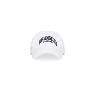 Men's Balenciaga Cities Los Angeles Caps White | 0627GZKHA