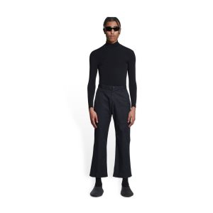 Men's Balenciaga Cropped Pants Black | 1067USNBD