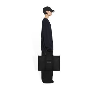 Men's Balenciaga Hardware Large Tote Bags Black | 1450LVQHO