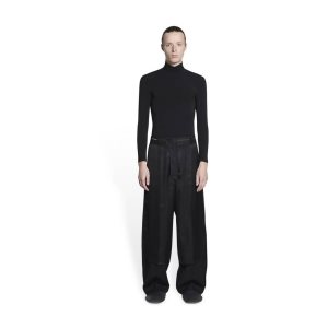 Men's Balenciaga Inside Out Pants Black | 9054NVLIX