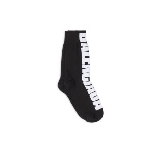 Men's Balenciaga Logo Socks Black | 8537BNGYS