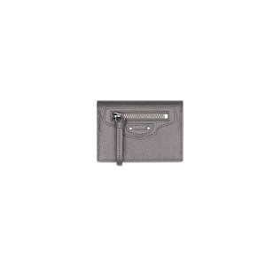 Men's Balenciaga Neo Classic Mini Wallets Dark Grey | 6590ZGJSO