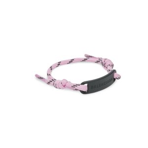 Men's Balenciaga Plate Bracelet Jewelry Pink | 4162YBZNG