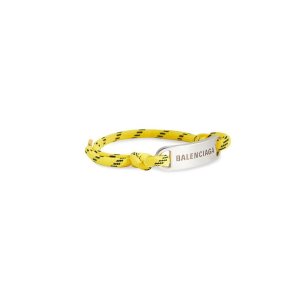 Men's Balenciaga Plate Bracelet Jewelry Yellow | 6524PEAHJ