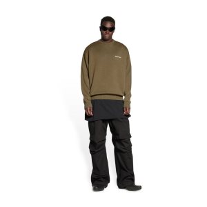 Men's Balenciaga Political Campaign Sweater Knitwear | 0253XSGIR