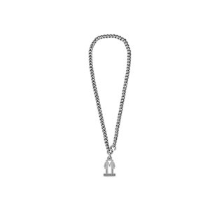 Men's Balenciaga Pride 22 Necklace Jewelry Silver | 6048PGSNV