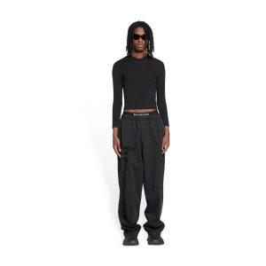 Men's Balenciaga Property Baggy Jogging Pants Black | 8245DOYHC