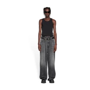 Men's Balenciaga Pull-up Pants Black | 7089ZUCWM