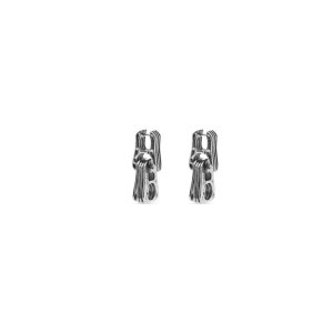 Men's Balenciaga Punk Earrings Jewelry Silver | 9634ULZQN