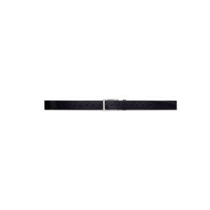 Men's Balenciaga Rectangle Buckle Belts Black | 6078WSQLT