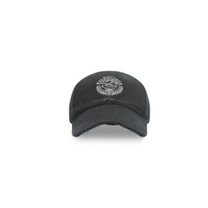 Men's Balenciaga Scissors Crest Caps Black | 4725FZTRU