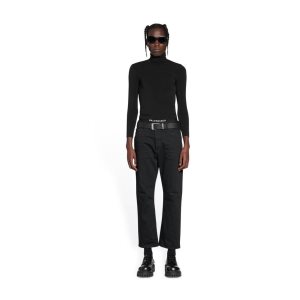 Men's Balenciaga Slim Fit Pants Black | 4238CMTUS