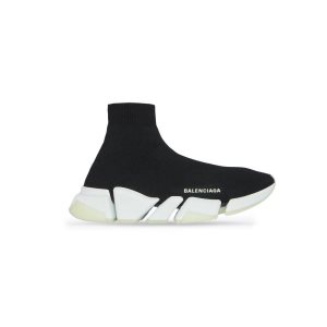 Men's Balenciaga Speed 2.0 Recycled Knit Glow The Sneakers Black | 2368IDPQR