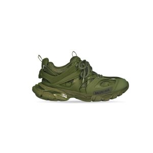 Men's Balenciaga Track Recycled Sole Sneakers Green | 1274JKNBH