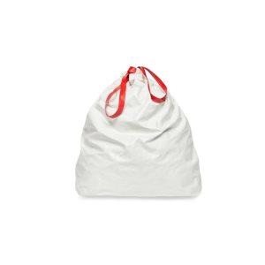 Men's Balenciaga Trash Bag Large Pouch Tote Bags White | 7452DJLUN