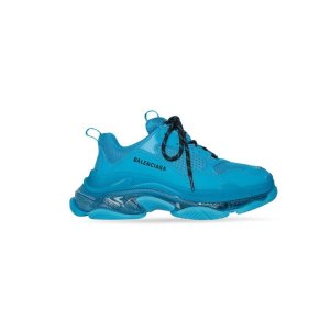 Men's Balenciaga Triple S Clear Sole Sneakers Blue | 0426EGKXY