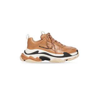 Men's Balenciaga Triple S Sneakers Beige | 5382KOVDM