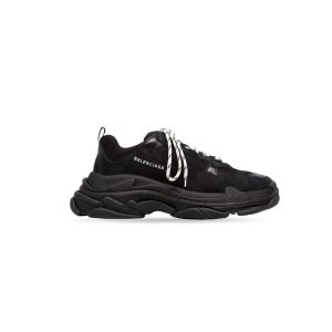 Men's Balenciaga Triple S Sneakers Black | 1570QSLIJ