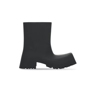 Men's Balenciaga Trooper Rubber Boots Black | 5321AQCDK