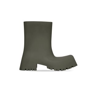 Men's Balenciaga Trooper Rubber Boots Green | 0489AEHBO