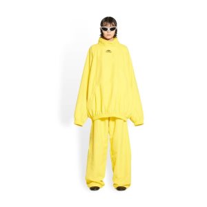 Women's Balenciaga 3b Sports Icon Pull-over Tracksuit Jackets Yellow | 8274IUKNE