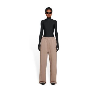 Women's Balenciaga Balenciaga Jogging Pants Beige | 8142ITSXM