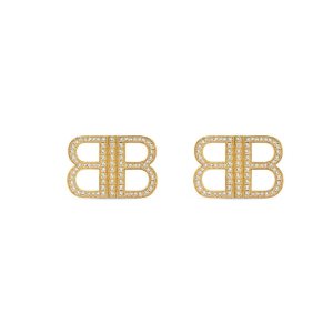 Women's Balenciaga Bb 2.0 Earrings Jewelry Gold | 0738XPVEH