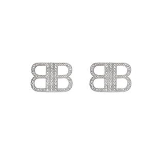 Women's Balenciaga Bb 2.0 Earrings Jewelry Silver | 3615VPFLE