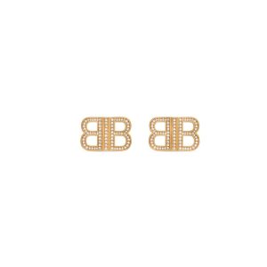 Women's Balenciaga Bb 2.0 Xs Earrings Jewelry Gold | 0421JQXTE