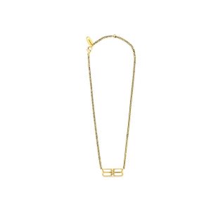 Women's Balenciaga Bb Icon Necklace Jewelry Gold | 6951WEYUH