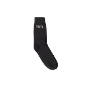 Women's Balenciaga Bb Icon Socks Black | 2380QEMOX