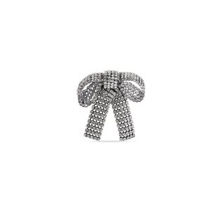 Women's Balenciaga Bow Ring Jewelry Silver | 9467KIJSU