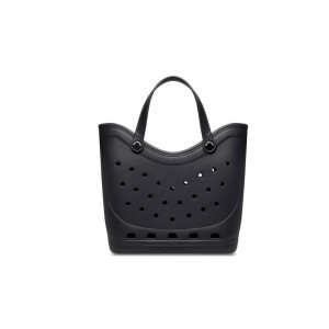 Women's Balenciaga Crocs Large Tote Bags Black | 3651QNZOW