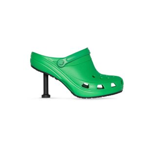 Women's Balenciaga Crocs Madame 80mm Pumps Green | 9782YTZQC