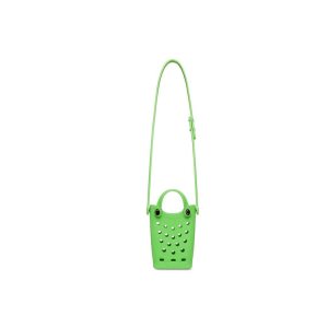 Women's Balenciaga Crocs Phone Holder Strap Mini Bag Green | 6159CAIBX