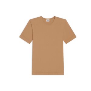 Women's Balenciaga Cropped T-shirt Underwear Beige | 2510YWGKJ