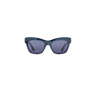 Women's Balenciaga Dynasty Square Sunglasses Blue | 7603YFVUE