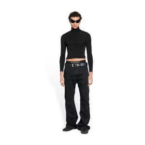 Women's Balenciaga Flared Pants Black | 7193IAFSW