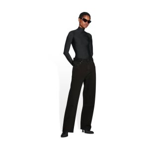 Women's Balenciaga Large Pants Black | 2870LNSYA