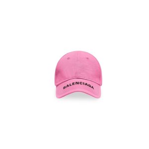 Women's Balenciaga Logo Caps Pink | 0285KHIMC