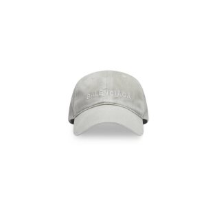 Women's Balenciaga Logo Front Caps White | 9637JXLTQ