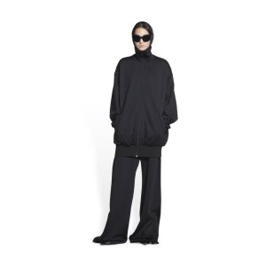 Women's Balenciaga Long Tracksuit Jackets Black | 1870TINOV