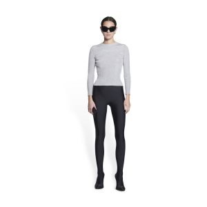 Women's Balenciaga Lurex Sweater Knitwear Silver | 0459JQPMU