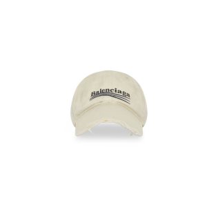 Women's Balenciaga Political Campaign Destroyed Caps Beige | 7659BFGIJ