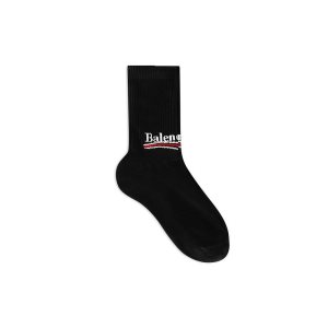 Women's Balenciaga Political Campaign Socks Black | 2864WYRNZ